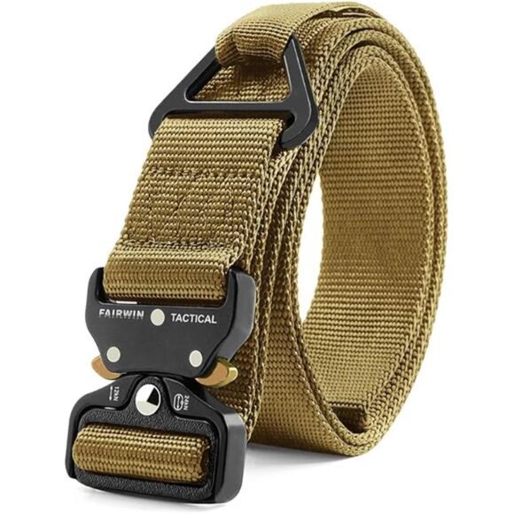 Tactical Rigger Belt, 1.7 Inches Mens Nylon Webbing Utility Belt with V-ring - Picture 7 of 7